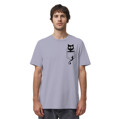 Schwarze Katze in der Tasche - Organic Shirt
