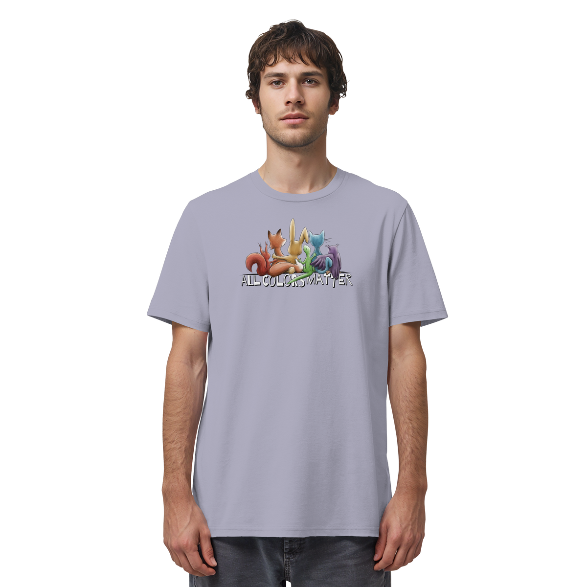 All Colors Matter! Regenbogen Tiere für Vielfalt - Organic Shirt