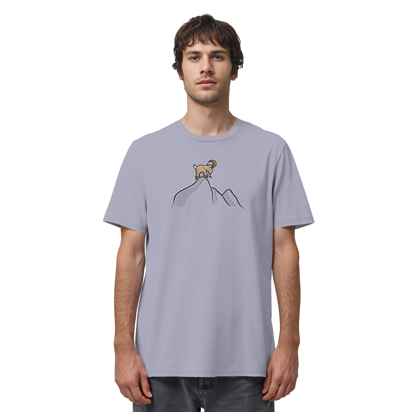 Ziegenbock in den Bergen - Organic Shirt