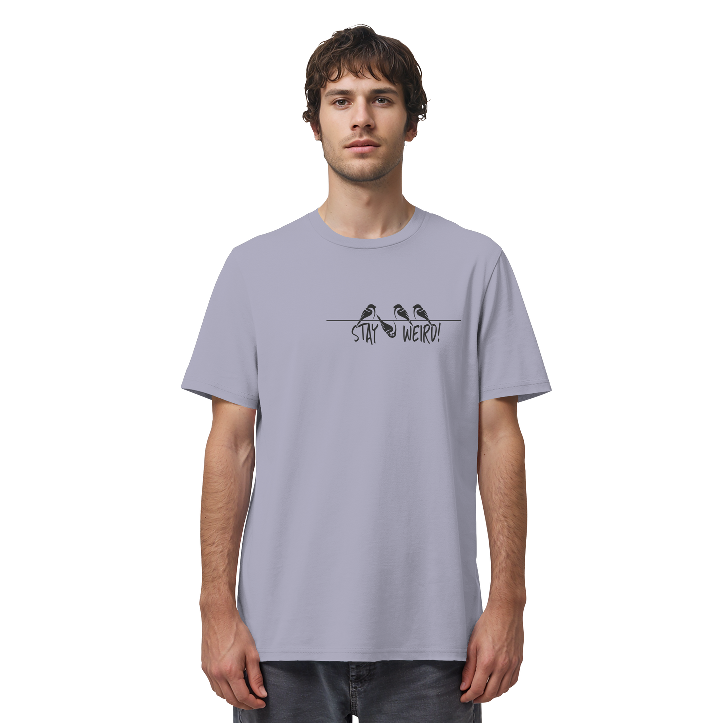 Stay Weird! Schräger Vogel Spatz - Organic Shirt