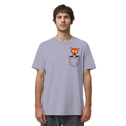 Fuchs in der Brusttasche | Taschen-Fuchs - Organic Shirt