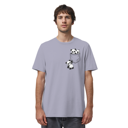 Kawaii Pandas in der Tasche - Organic Shirt