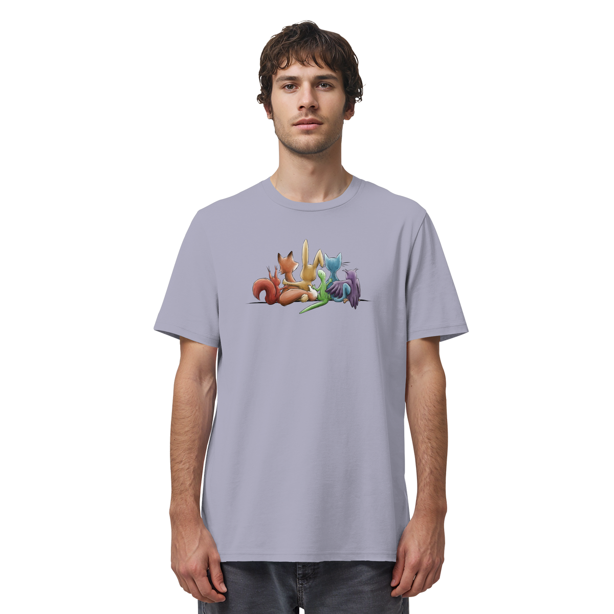 Regenbogen Tiere für Freundschaft, Toleranz und Vielfalt - Organic Shirt