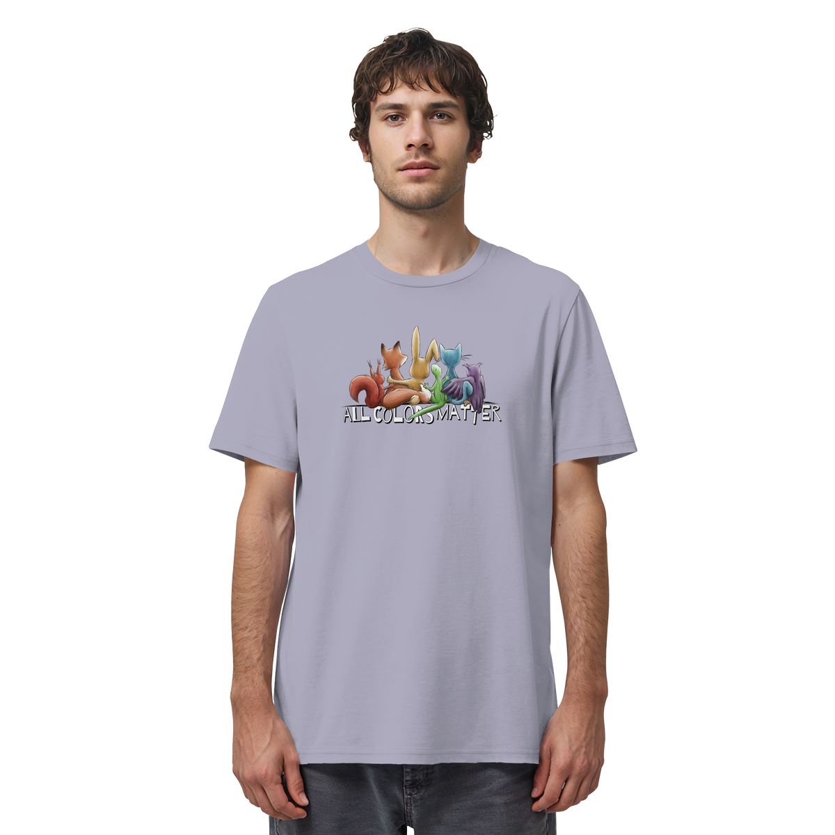 All Colors Matter! Regenbogen Tiere für Vielfalt - Organic Shirt