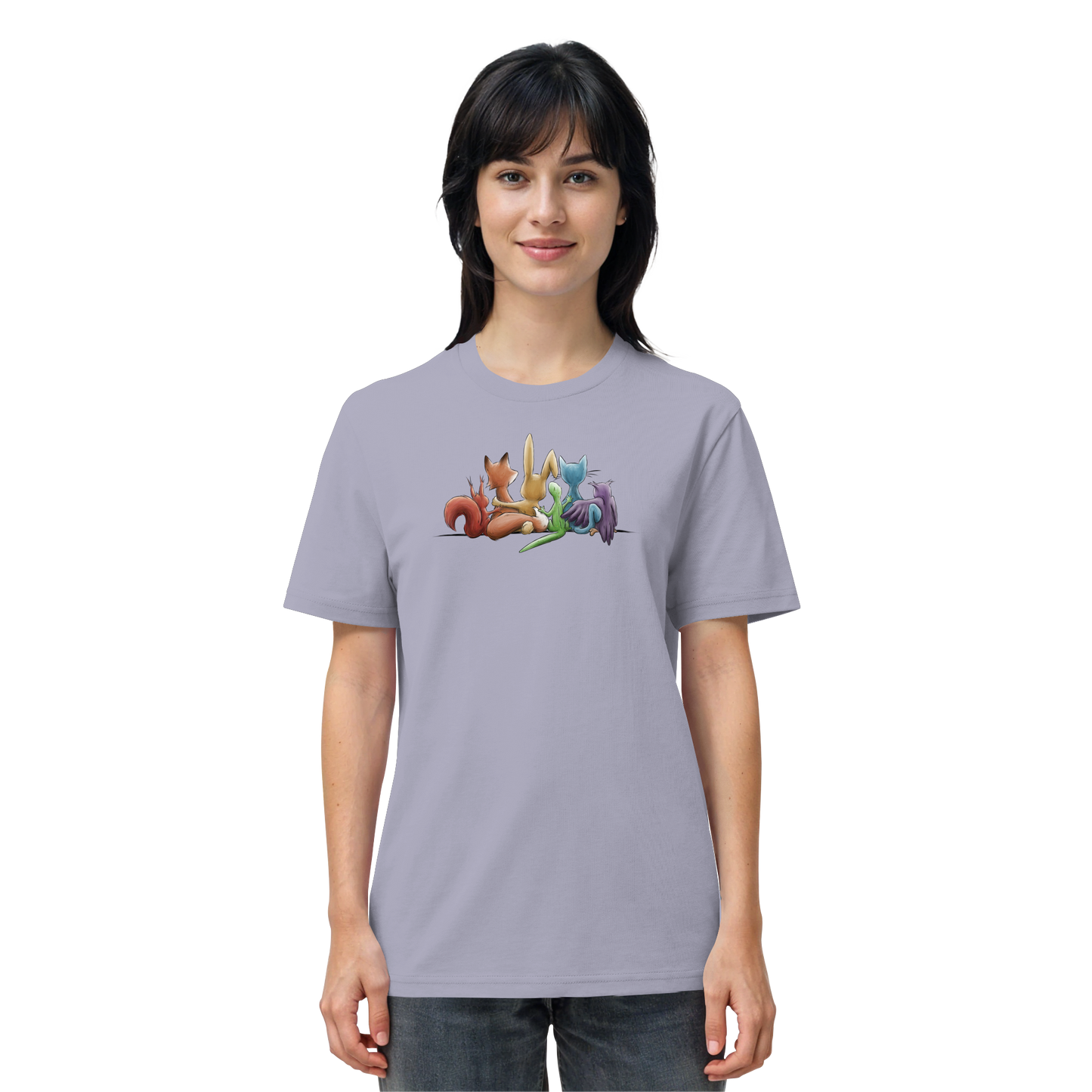 Regenbogen Tiere für Freundschaft, Toleranz und Vielfalt - Organic Shirt