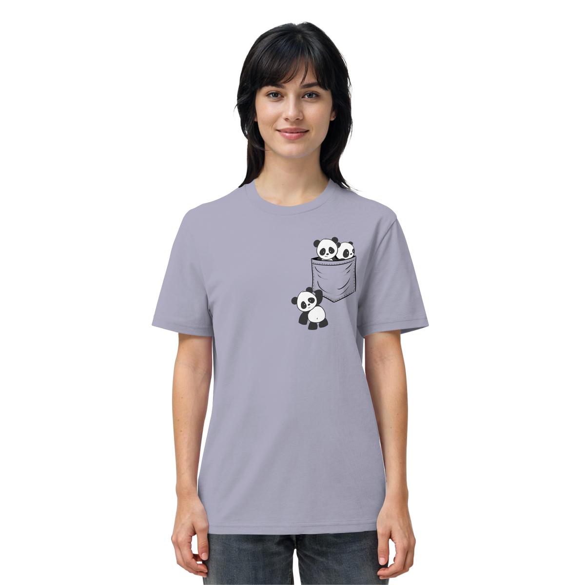 Kawaii Pandas in der Tasche - Organic Shirt