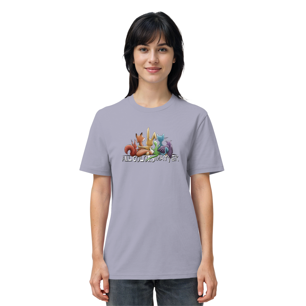All Colors Matter! Regenbogen Tiere für Vielfalt - Organic Shirt
