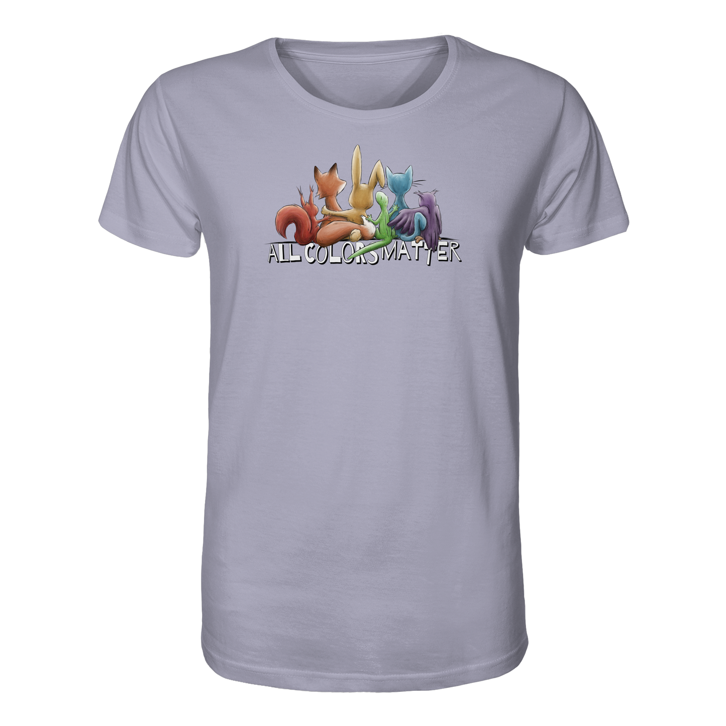 All Colors Matter! Regenbogen Tiere für Vielfalt - Organic Shirt