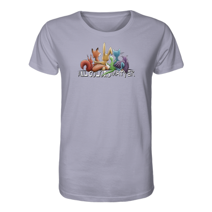 All Colors Matter! Regenbogen Tiere für Vielfalt - Organic Shirt