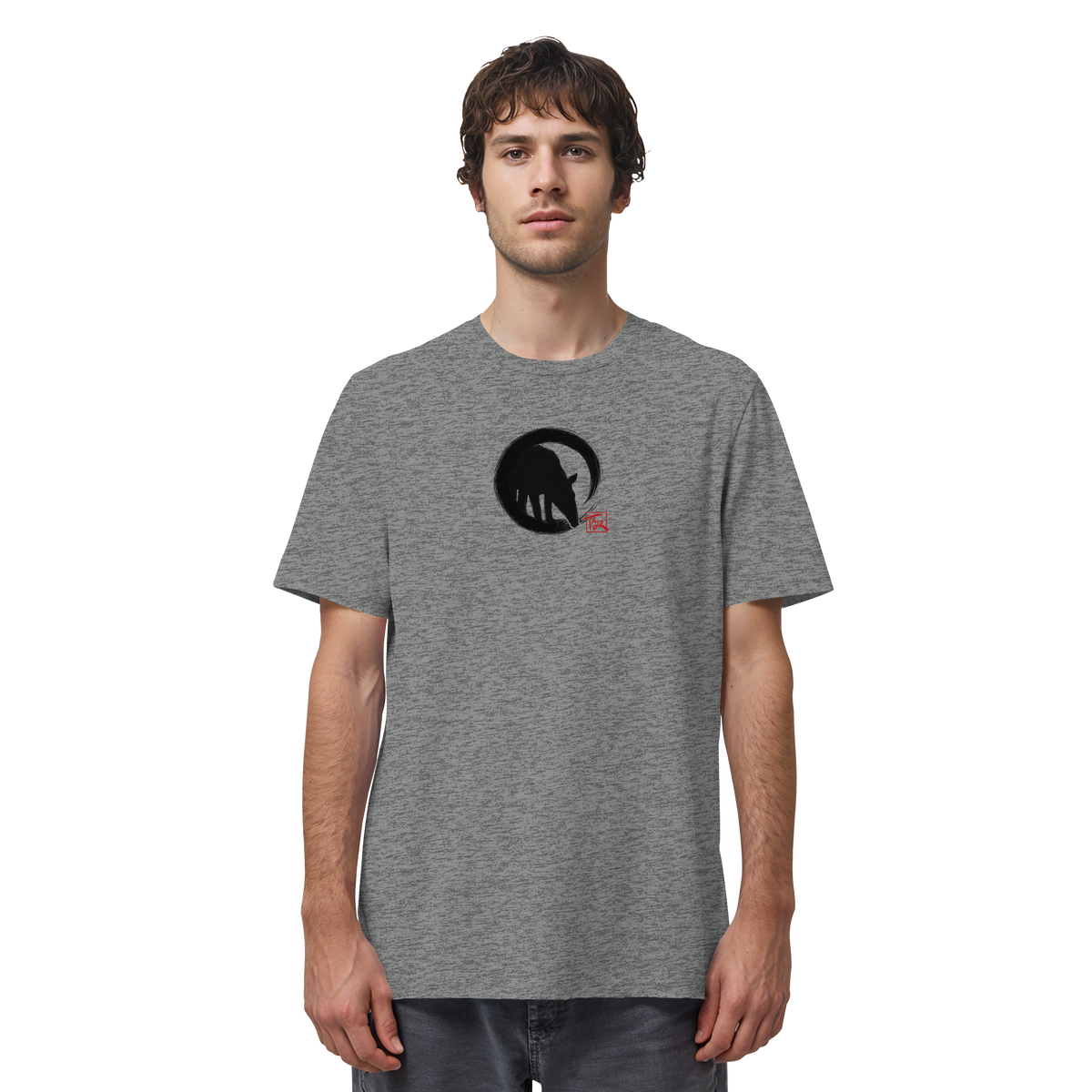 Zen Tapir im japanischen Enso Kreis - Organic Shirt