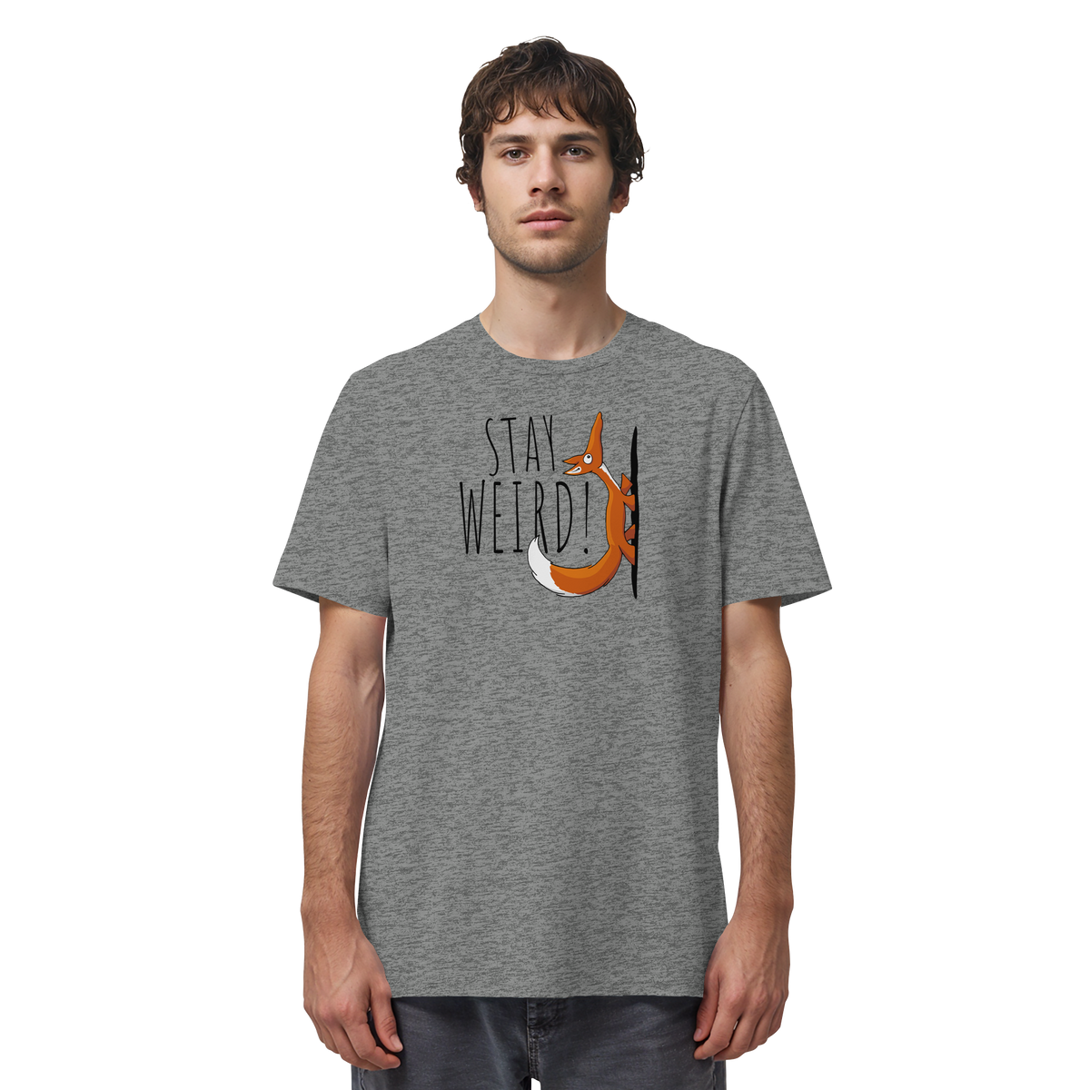 Stay Weird! Schräger Fuchs - Organic Shirt