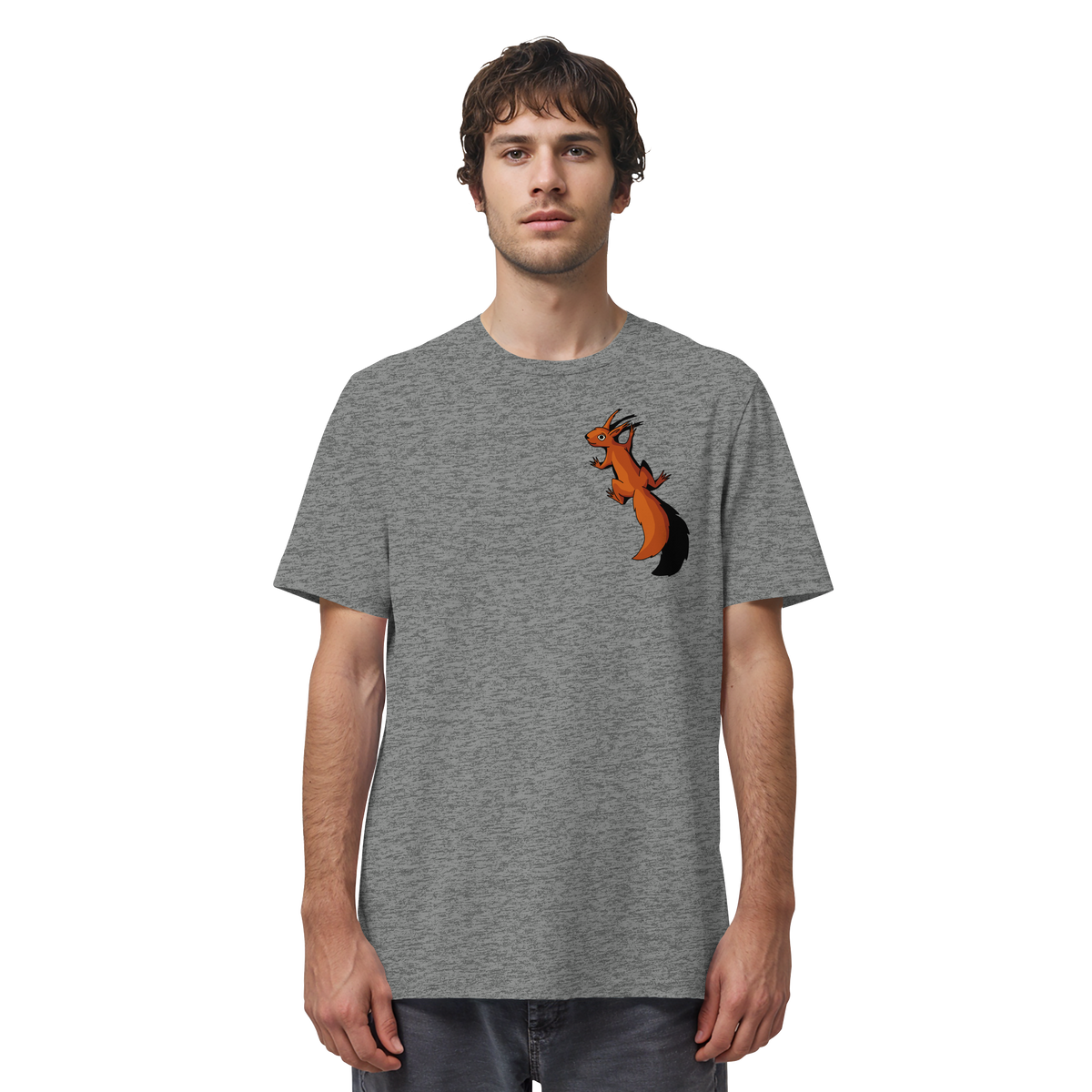 Süßes Eichhörnchen klettert - Organic Shirt