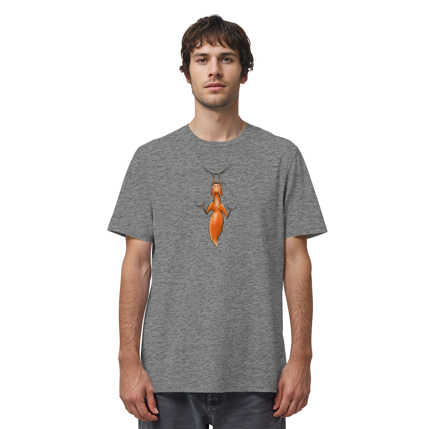 Rotes Eichhörnchen hängt ab - Organic Shirt