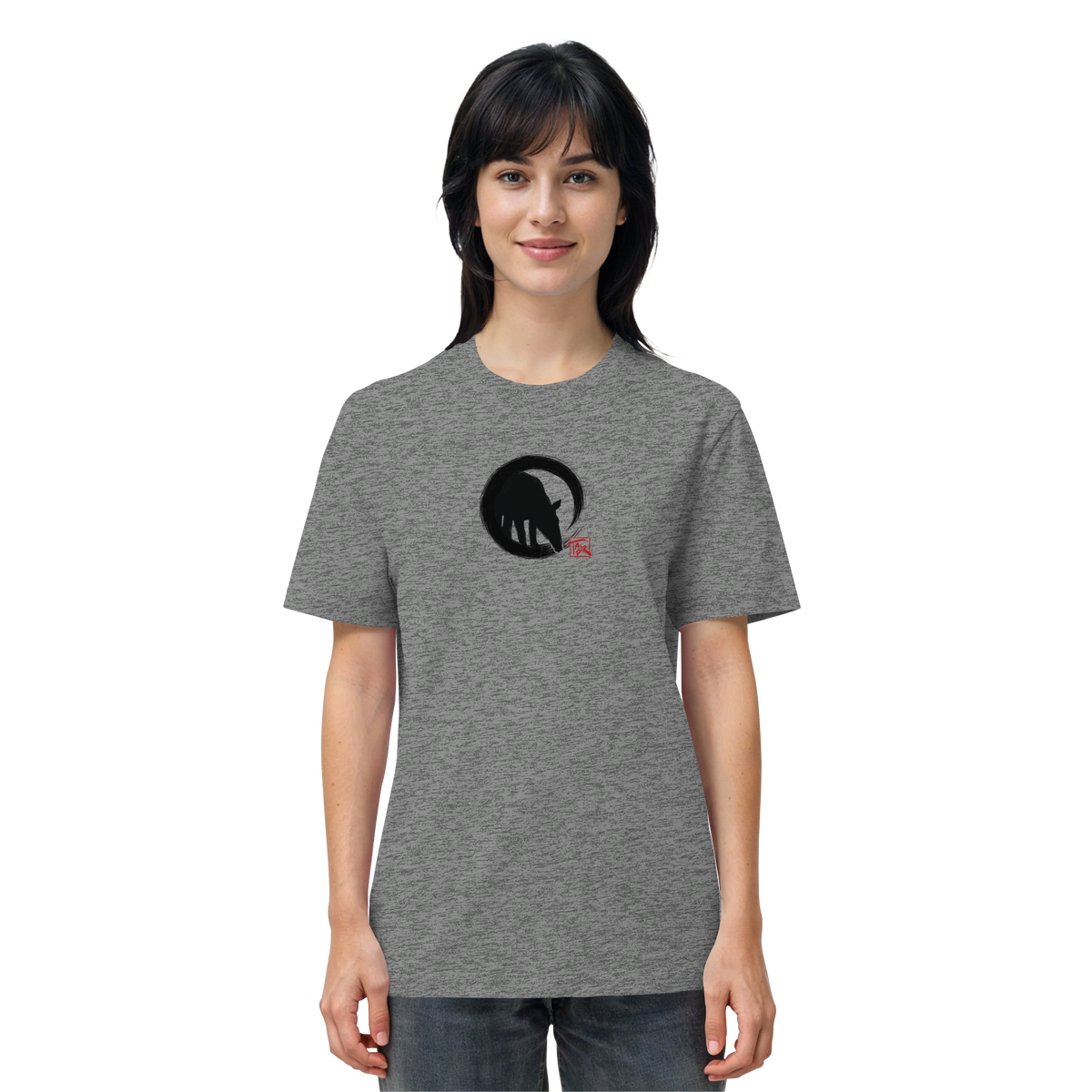 Zen Tapir im japanischen Enso Kreis - Organic Shirt