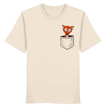 Fuchs in der Brusttasche | Taschen-Fuchs - Organic Shirt