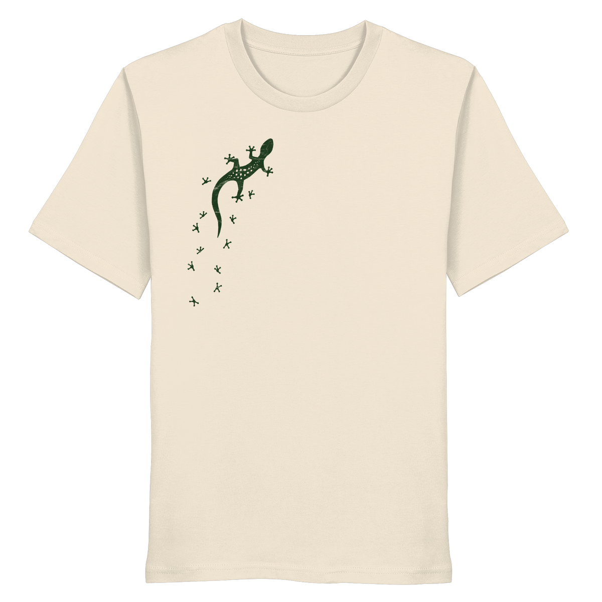 Gecko Eidechse Silhouette dunkel - Organic Shirt
