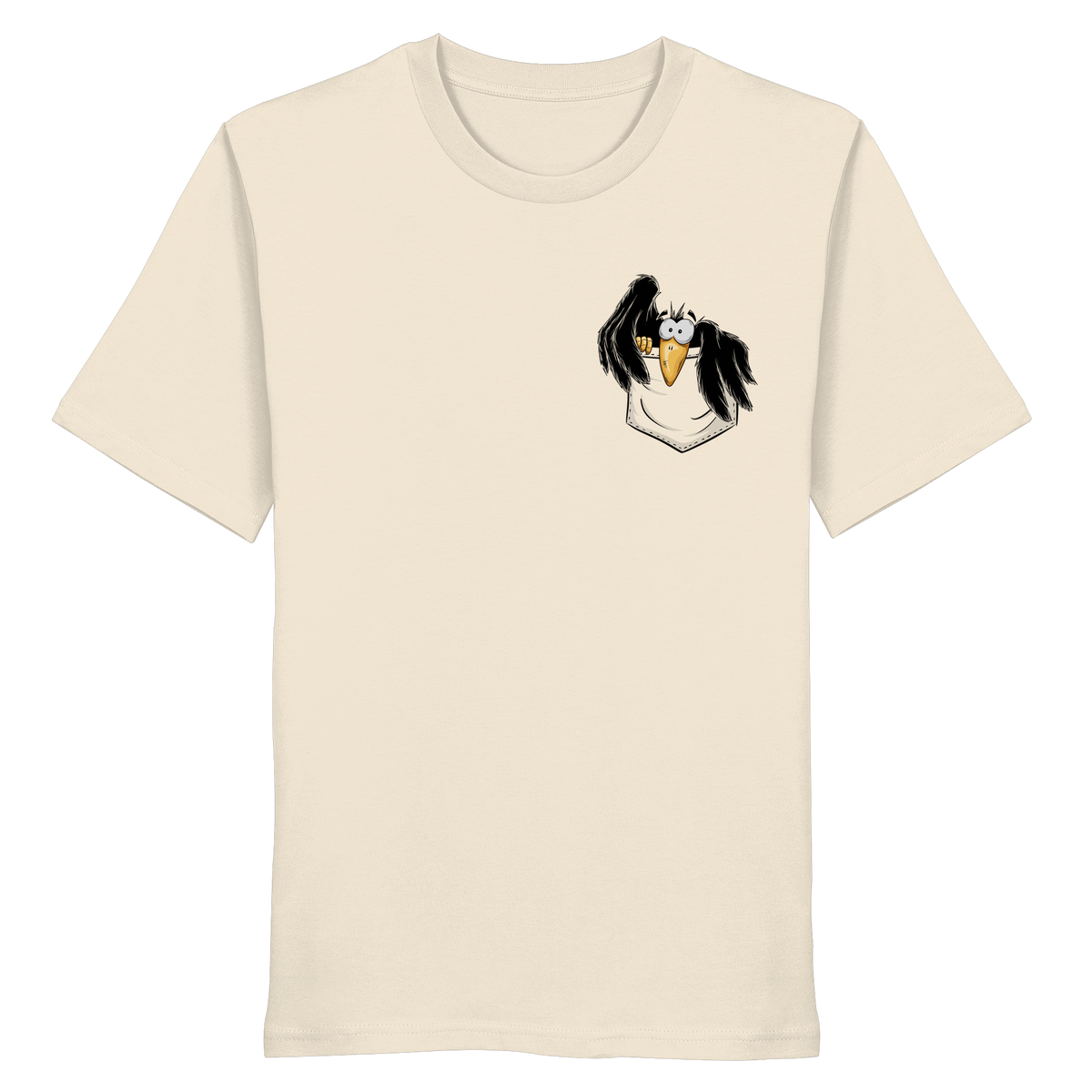 Kleiner Rabe | schwarze Krähe In Tasche - Organic Shirt