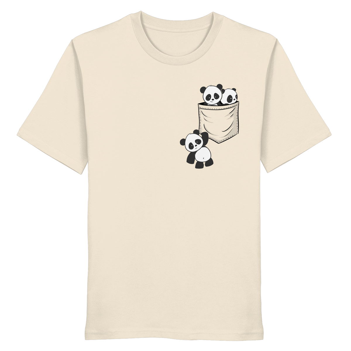Kawaii Pandas in der Tasche - Organic Shirt