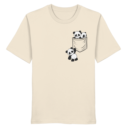 Kawaii Pandas in der Tasche - Organic Shirt