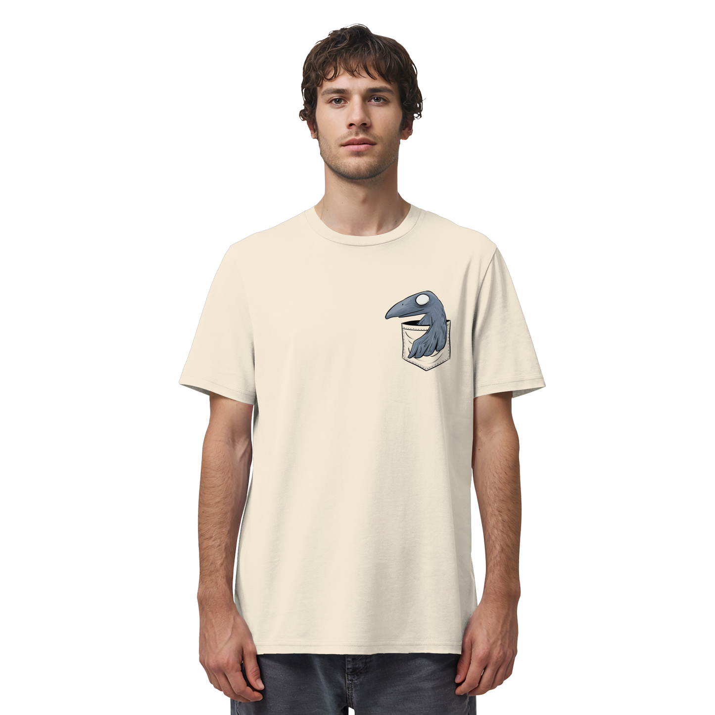 Grufti Rabe Krähe in der Tasche - Organic Shirt