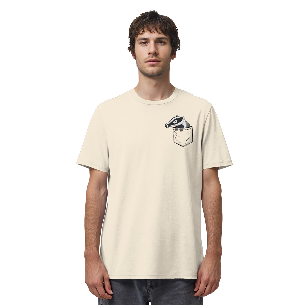 Lustig gemütlicher Dachs In der Tasche - Organic Shirt