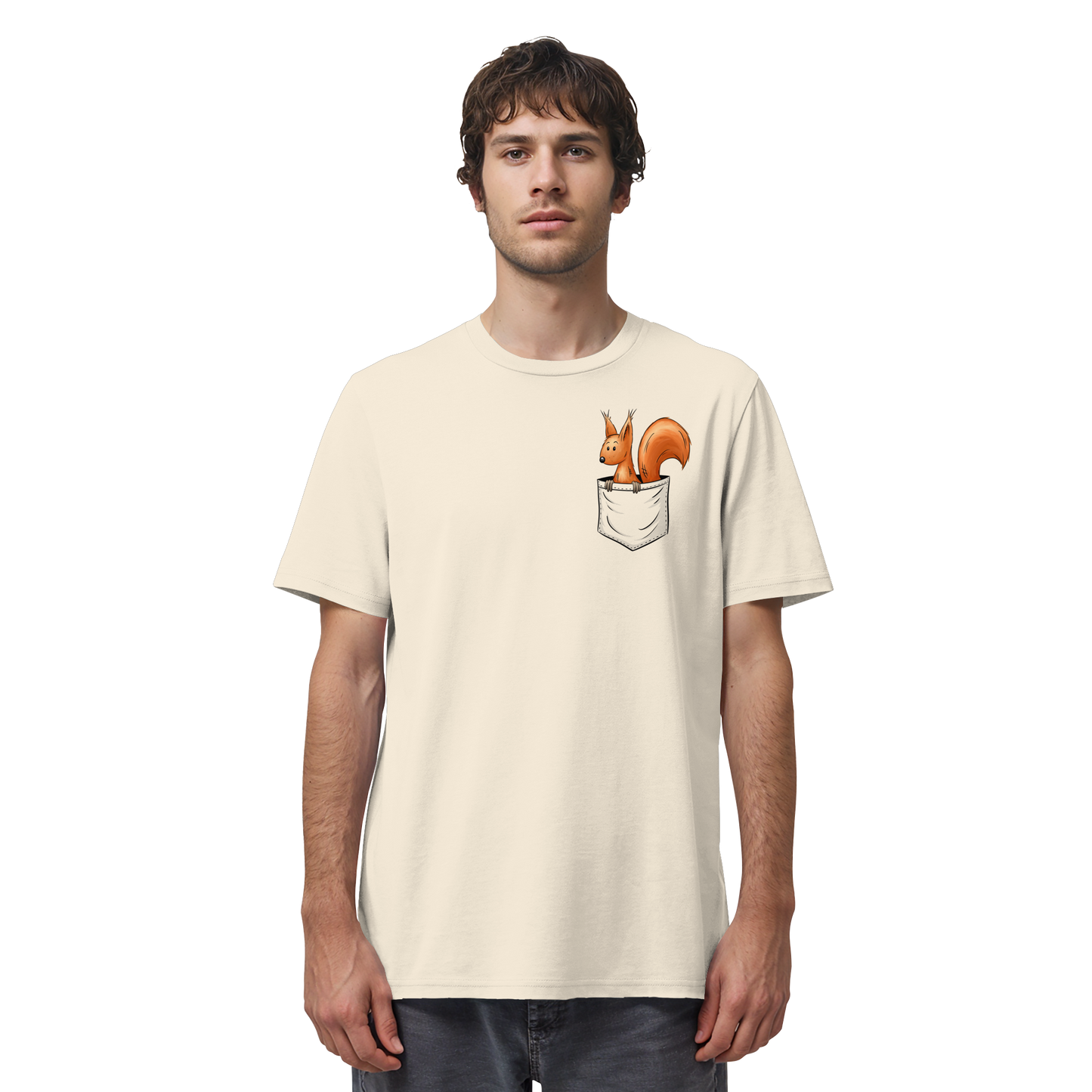 Lässiges Eichhörnchen In Tasche - Organic Shirt