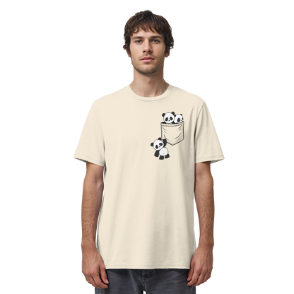 Kawaii Pandas in der Tasche - Organic Shirt