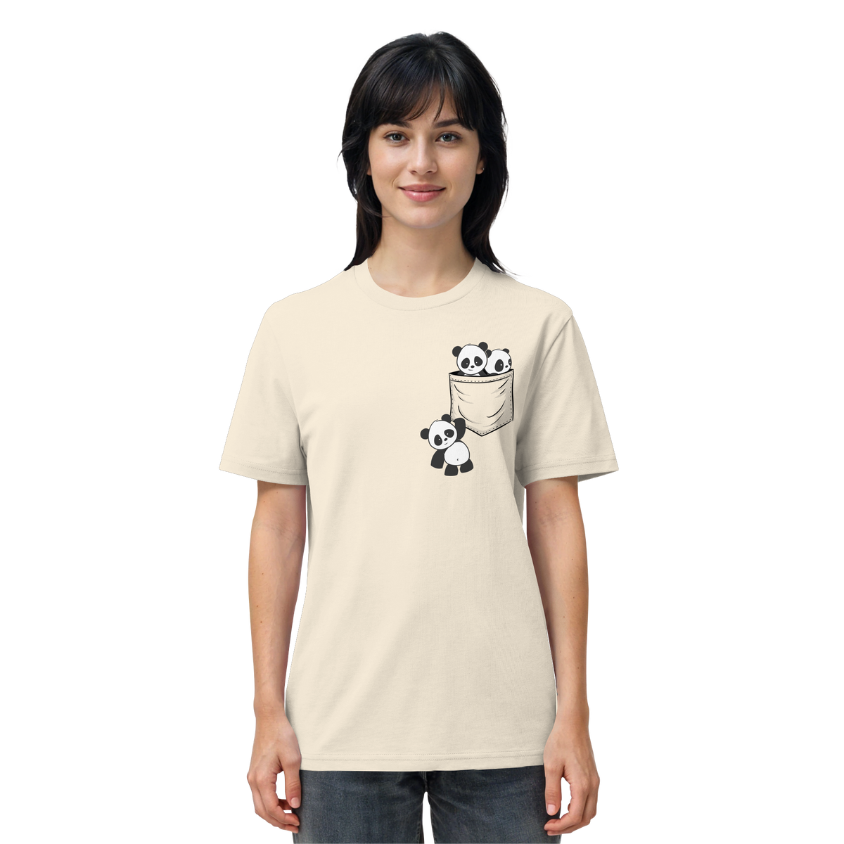 Kawaii Pandas in der Tasche - Organic Shirt