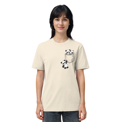 Kawaii Pandas in der Tasche - Organic Shirt