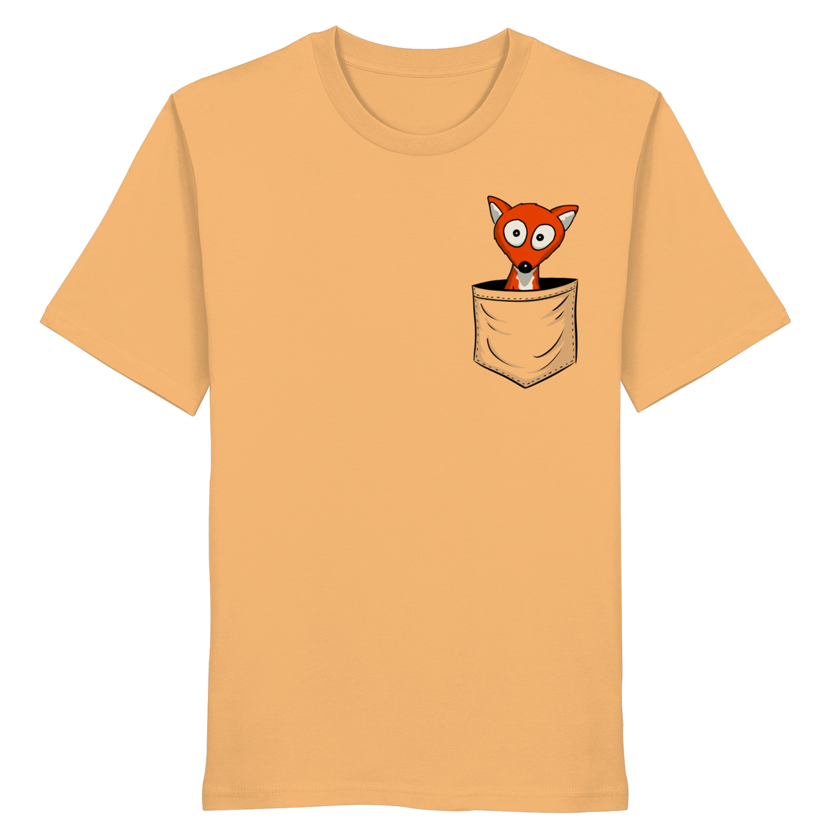 Fuchs in der Brusttasche | Taschen-Fuchs - Organic Shirt