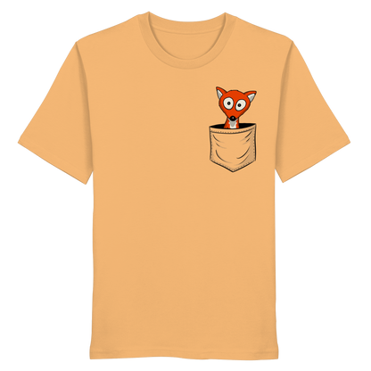 Fuchs in der Brusttasche | Taschen-Fuchs - Organic Shirt
