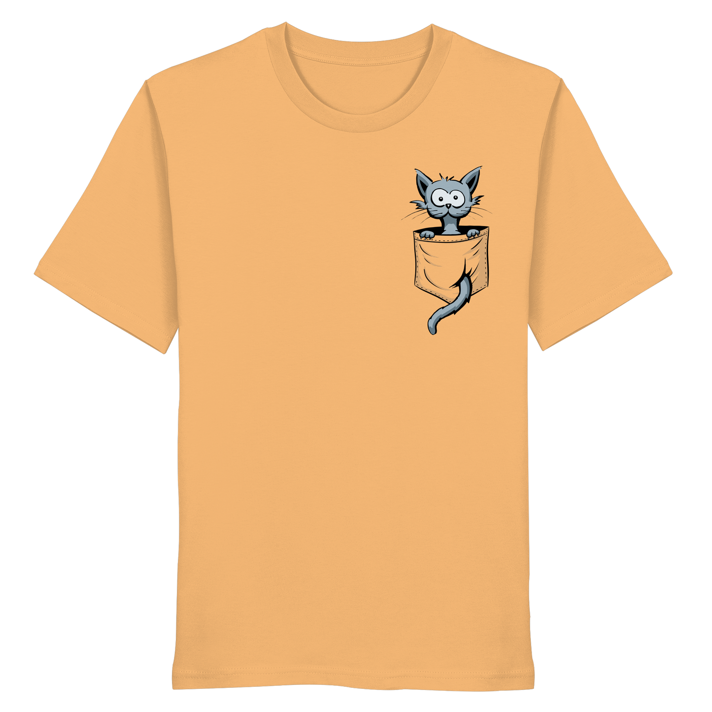 Verrückte Katze in Deiner Brust-Tasche - Organic Shirt