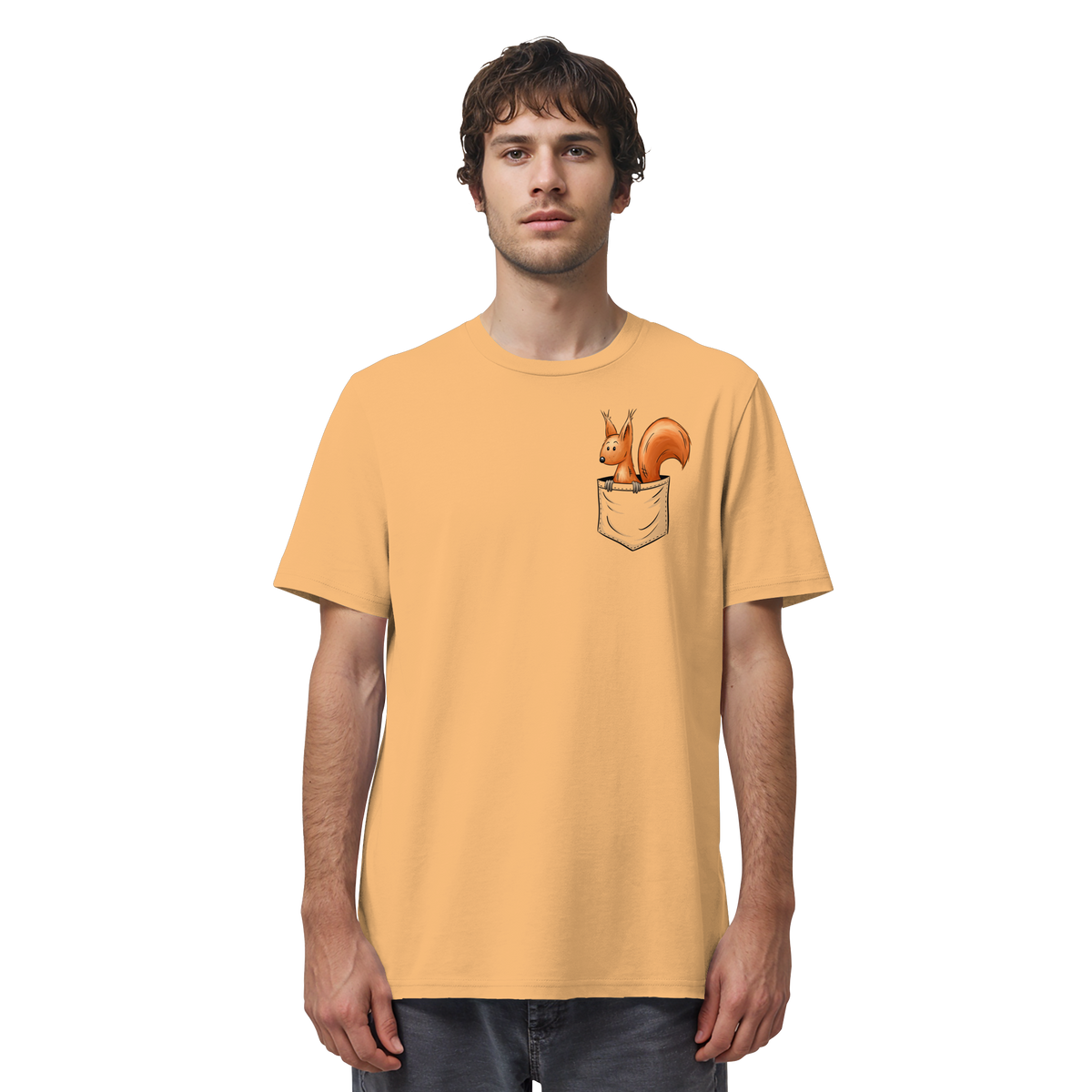 Lässiges Eichhörnchen In Tasche - Organic Shirt