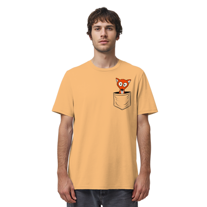 Fuchs in der Brusttasche | Taschen-Fuchs - Organic Shirt