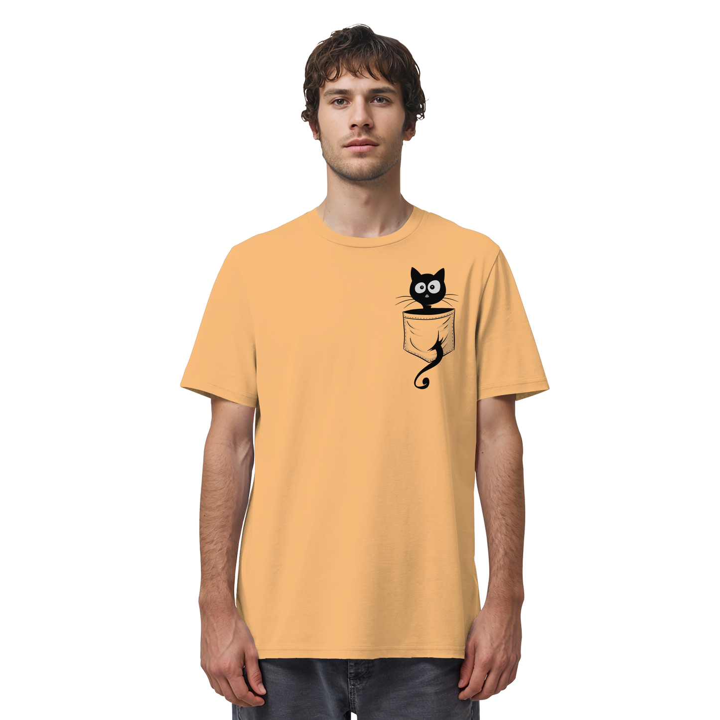 Schwarze Katze in der Tasche - Organic Shirt