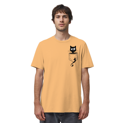 Schwarze Katze in der Tasche - Organic Shirt