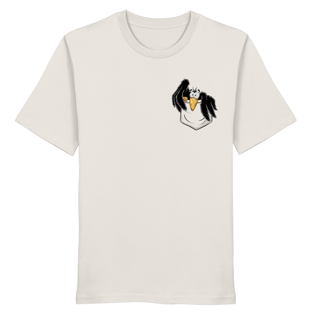 Kleiner Rabe | schwarze Krähe In Tasche - Organic Shirt