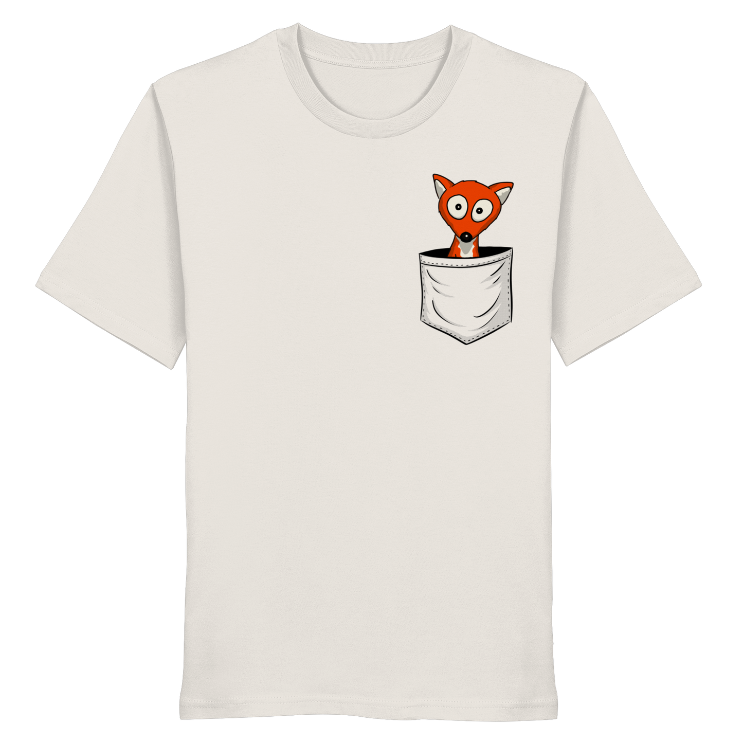 Fuchs in der Brusttasche | Taschen-Fuchs - Organic Shirt