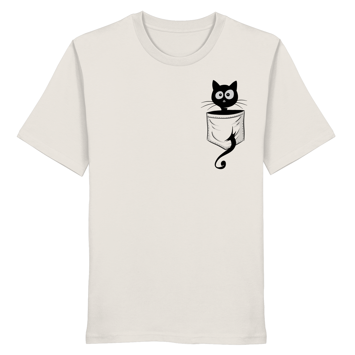 Schwarze Katze in der Tasche - Organic Shirt
