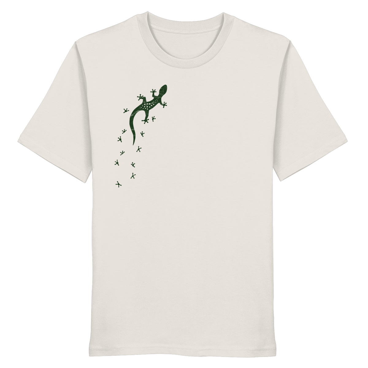 Gecko Eidechse Silhouette dunkel - Organic Shirt