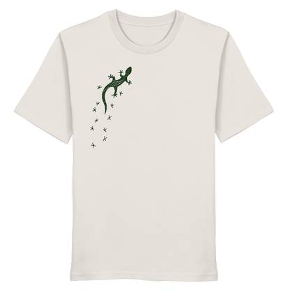 Gecko Eidechse Silhouette dunkel - Organic Shirt