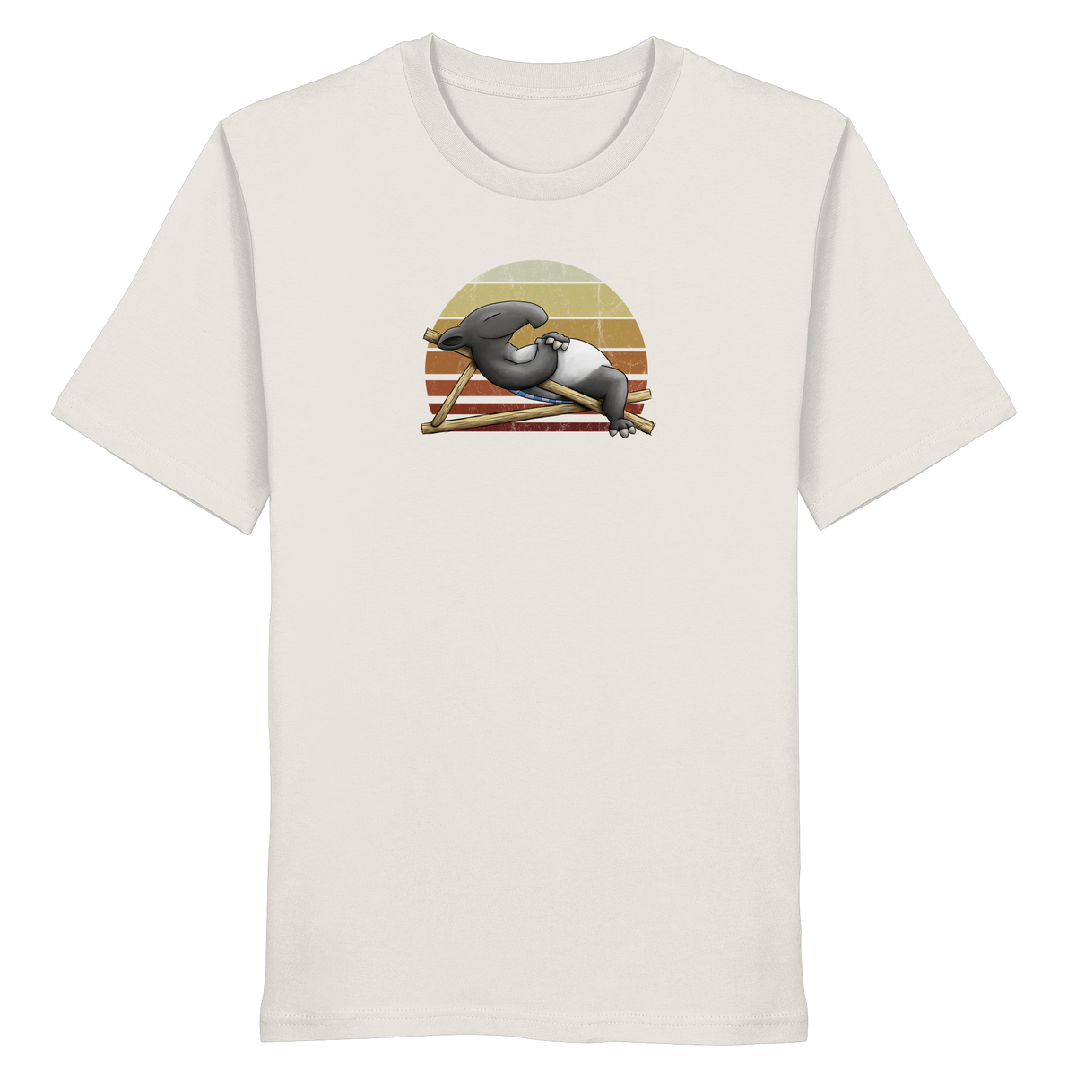Lässiger Retro Sundown Tapir - Organic Shirt