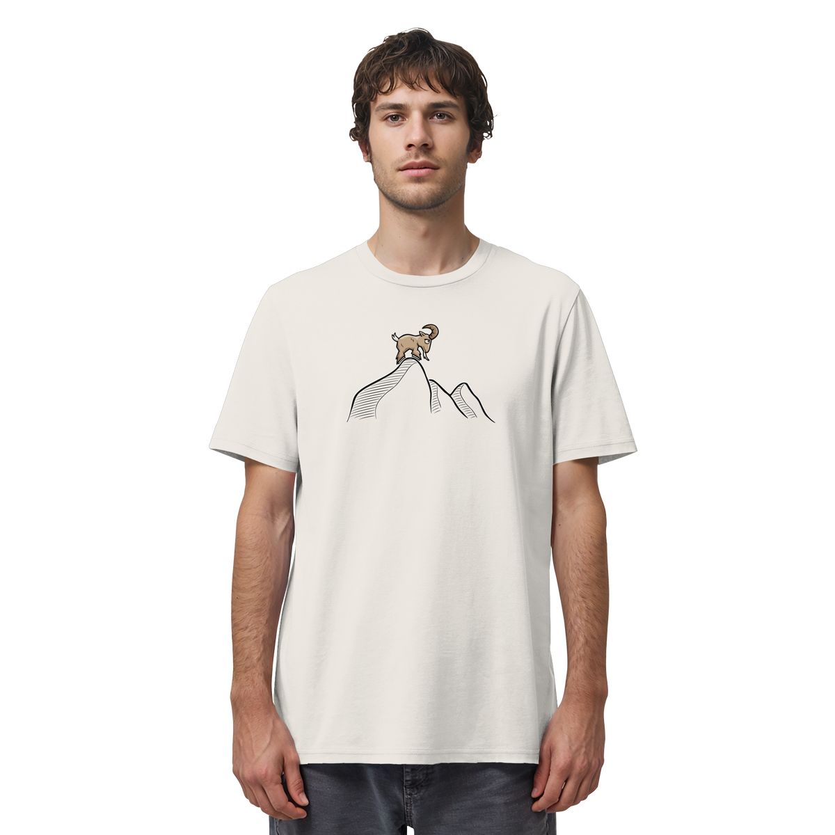 Ziegenbock in den Bergen - Organic Shirt