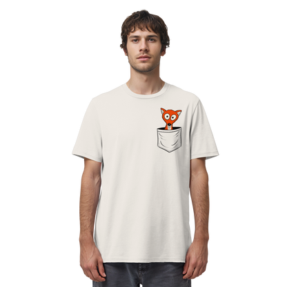 Fuchs in der Brusttasche | Taschen-Fuchs - Organic Shirt