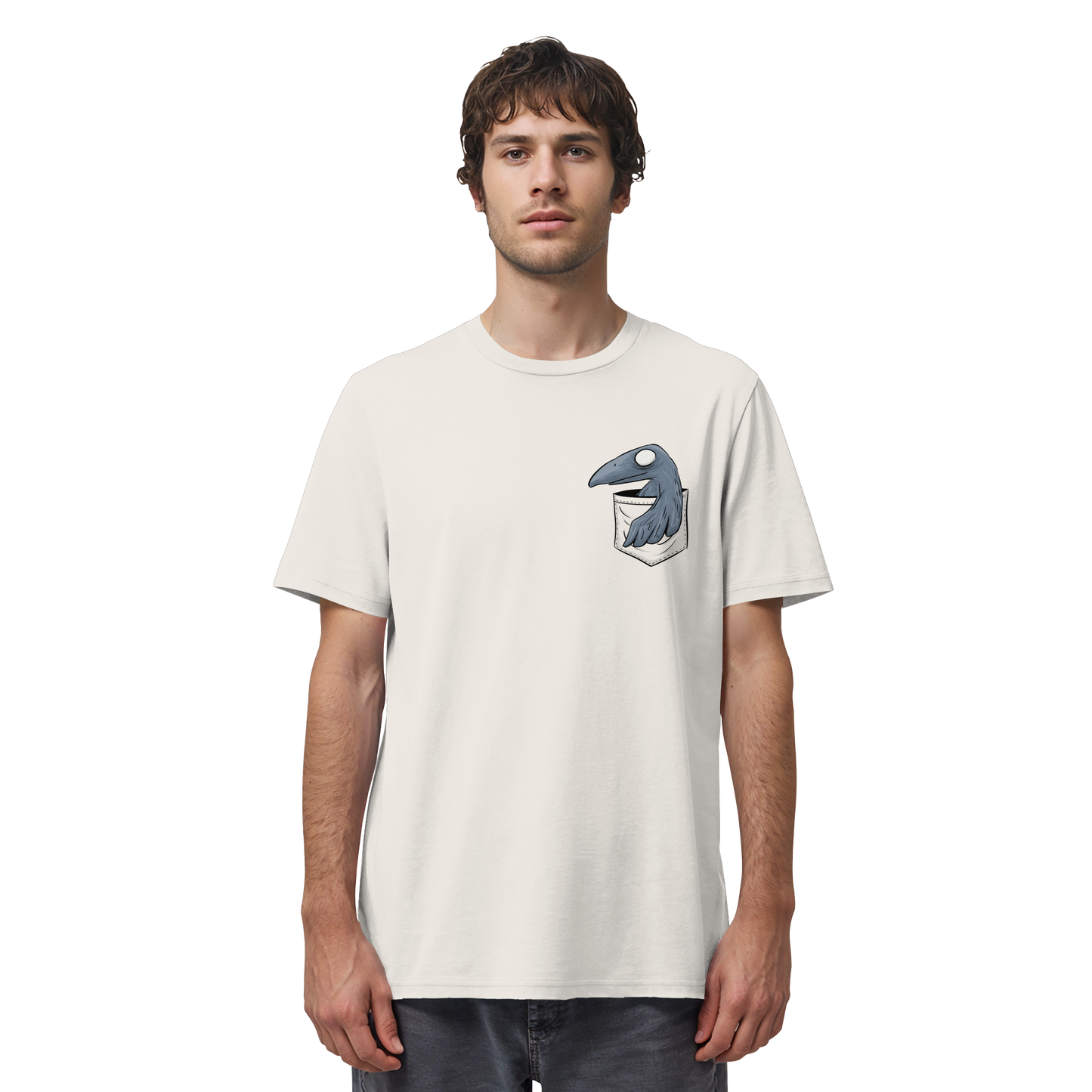 Grufti Rabe Krähe in der Tasche - Organic Shirt