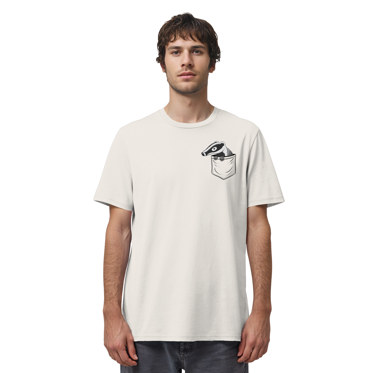 Lustig gemütlicher Dachs In der Tasche - Organic Shirt