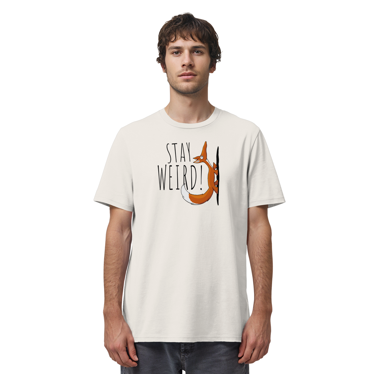 Stay Weird! Schräger Fuchs - Organic Shirt
