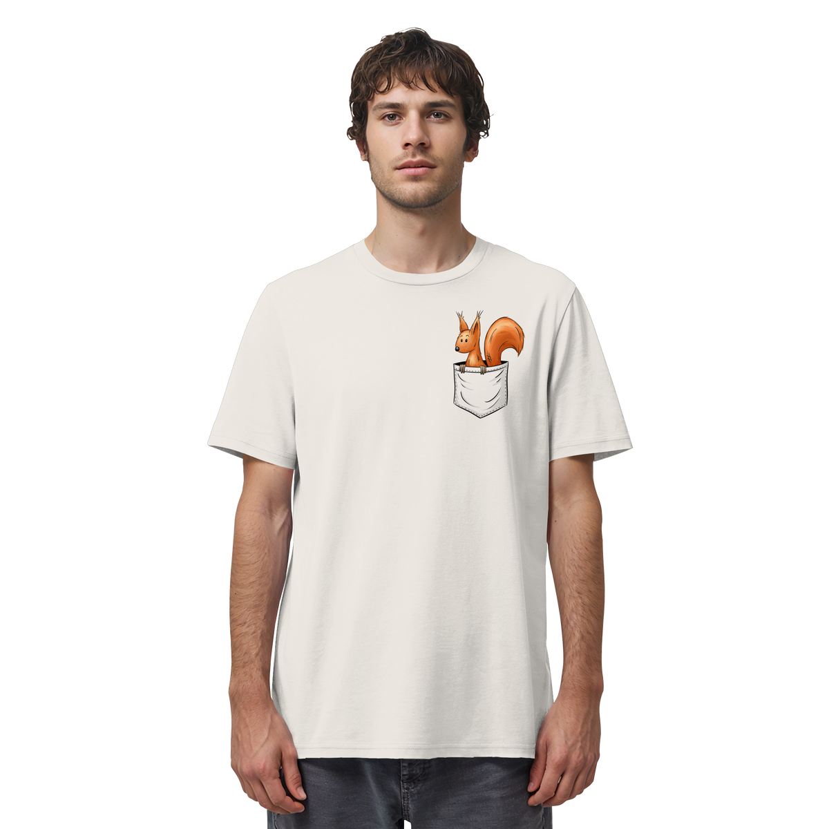 Lässiges Eichhörnchen In Tasche - Organic Shirt
