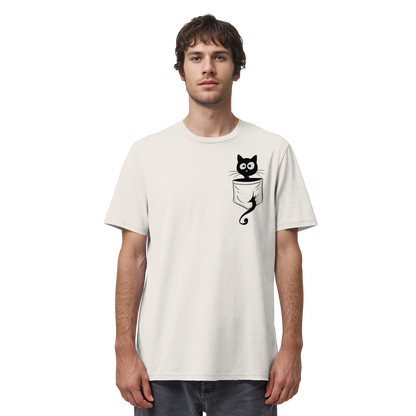 Schwarze Katze in der Tasche - Organic Shirt