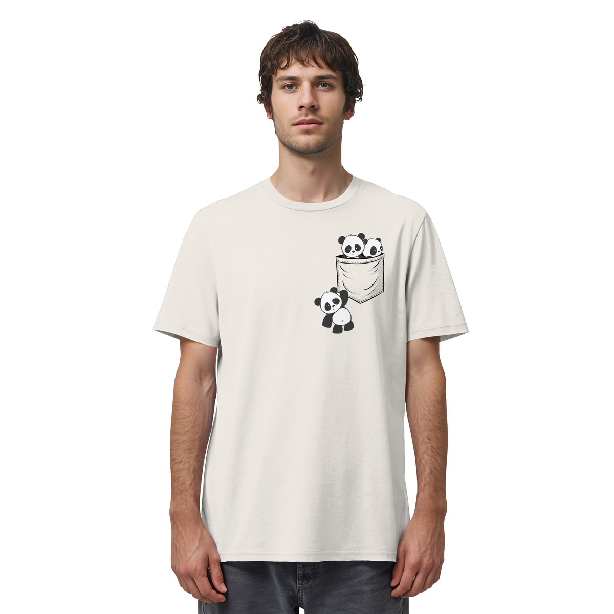 Kawaii Pandas in der Tasche - Organic Shirt